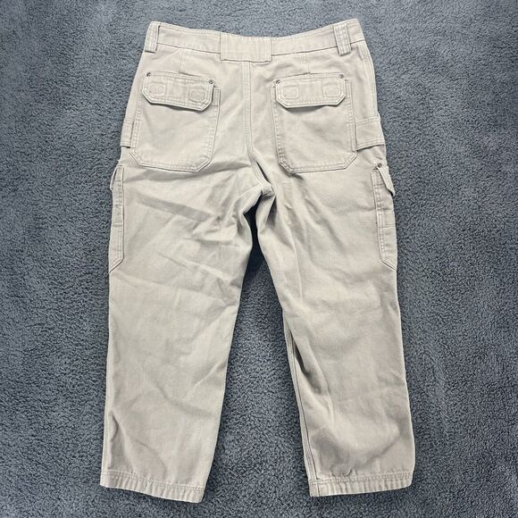 Duluth Trading Co. Fire Hose Khakis Beige Pants Mens TAG 36 Fits 36 x 28 - Picture 4 of 6